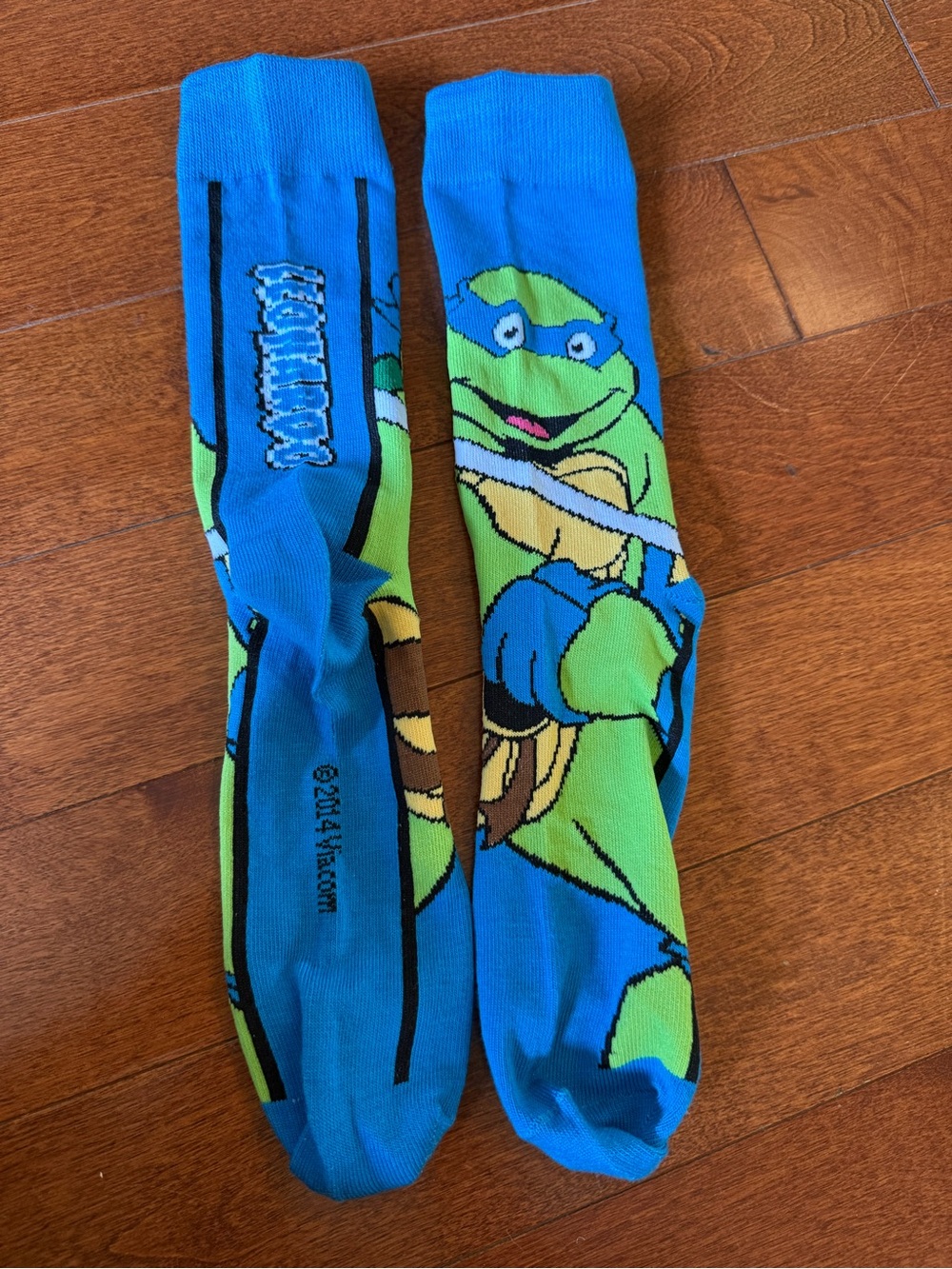 Teenage Mutant Ninja Turtles Blue Novelty Crew Socks - Picture 2 of 4